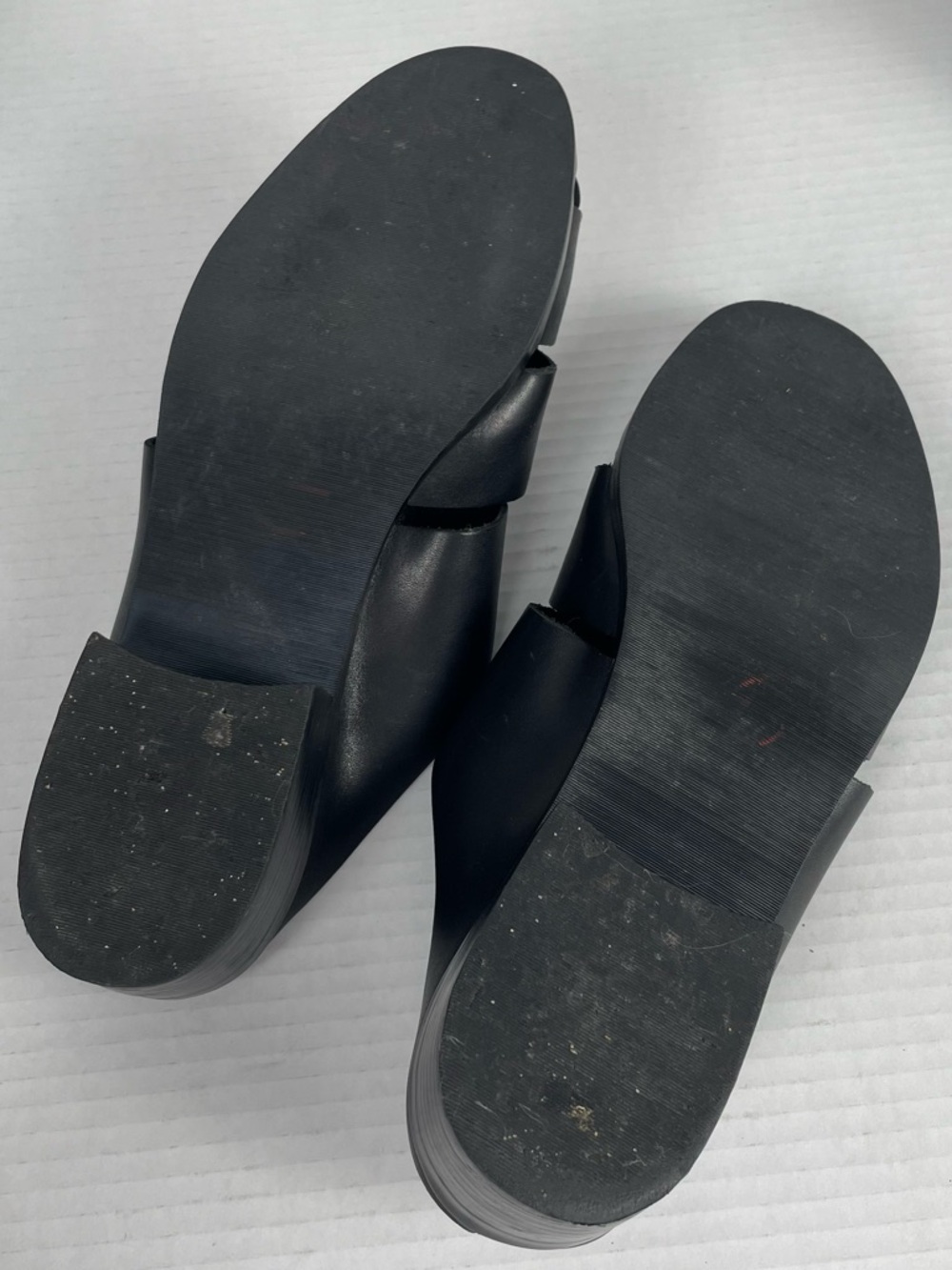 NOT FOR SALE Rare Vintage 90s Fisherman Mules Sandal 10 Black Leather Brazil - Picture 14 of 16